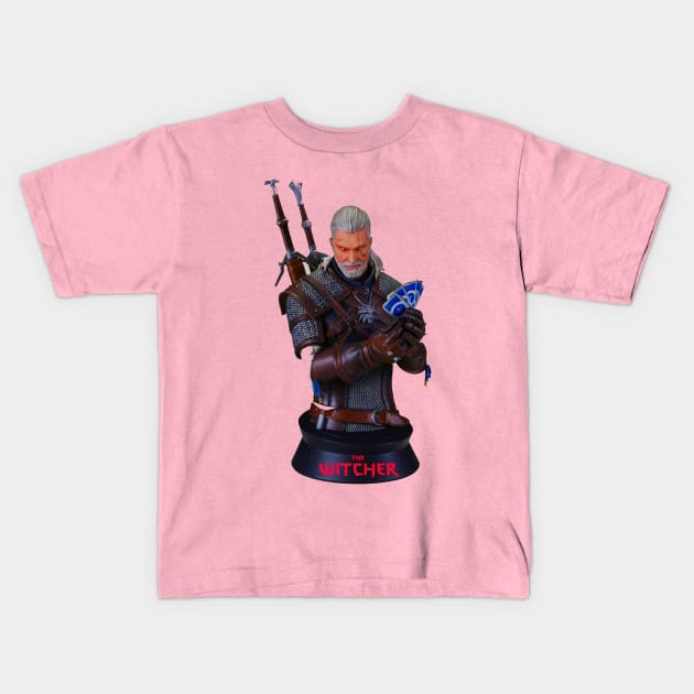 the witcher3 wild hunt geralt Kids T-Shirt by socialm745